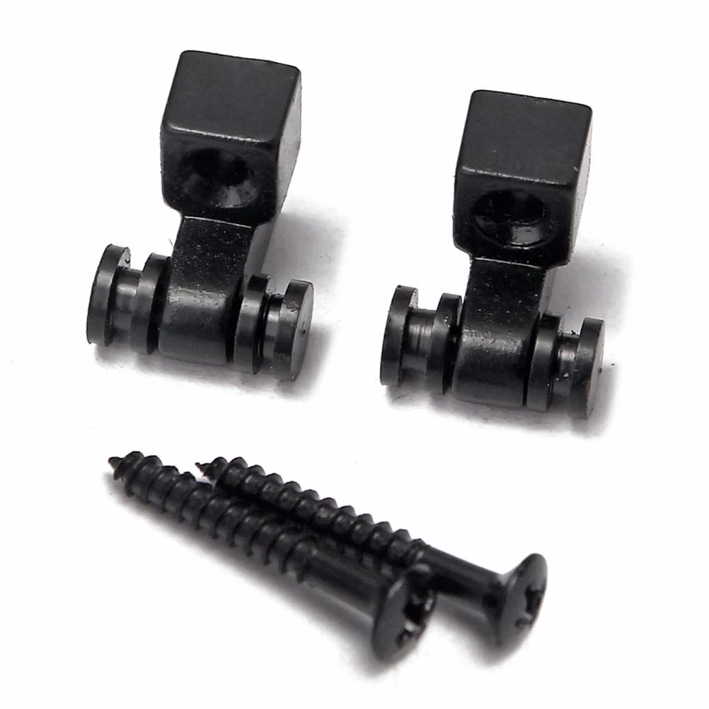 

2Pcs Roller String Tree Guitar Accessories Metal Durable Black for Electric Bass Guitar Enhance Tuning Stability