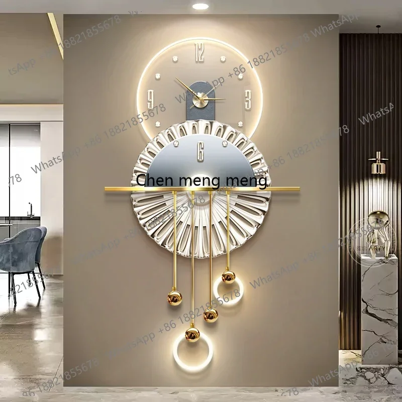 Elegant Light Luxury Wall Clock Led Nordic Design Modern Home Wall Clock Gold Large Orologio Da Parete House Decor Accessories