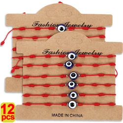 Lucky Red Rope Weave Bracelet Devil Eye Bracelets Handmade Adjustable Braided Jewelry Valentine's Day Lover Gift Girl Friend