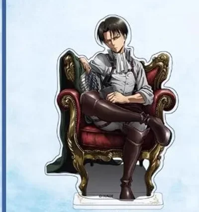 Game Eren Yeager Levi Ackerman Acrylic Stand Doll Anime Figure Model Plate Cosplay Toy for Gift