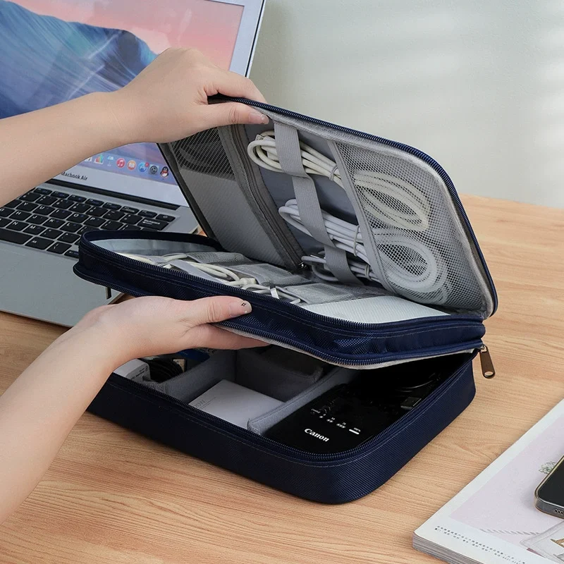 

Digital Organizer Bag,Multi-Function Electronics Accessories Pouch for Earphones,Power Bank,Cables,Travel Storage Case,Portable