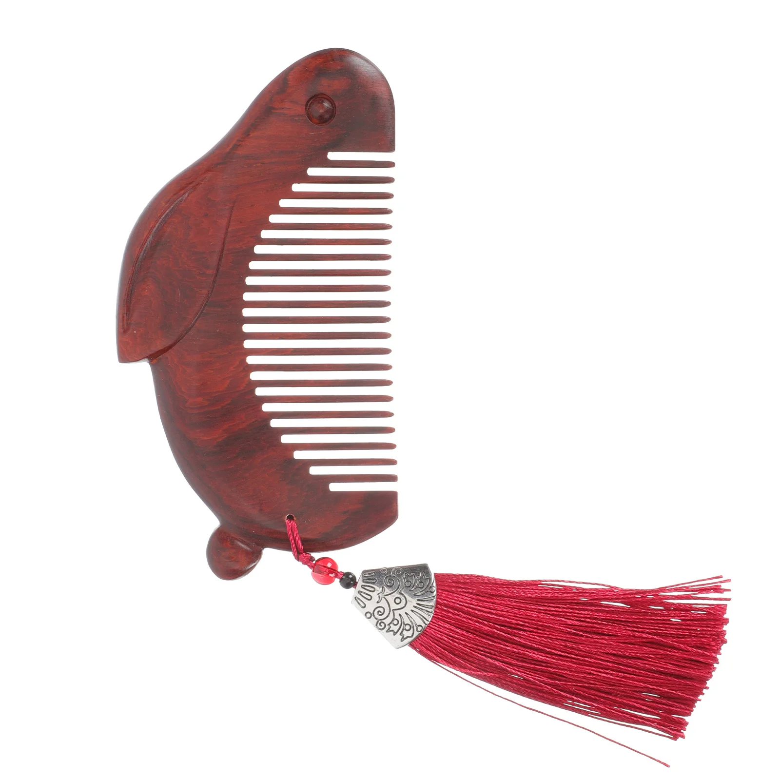 

Carved Purple Hair Comb Creative Rabbit Shaped Wooden Hairdressing Comb Smooth Surface Hair Styling Tool for Home Use