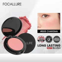 FOCALLURE-colorete mate, 16 colores, resistente al agua, larga duración, minerales, melocotón, paleta de polvo facial suave y liso, Cosméticos de maquillaje