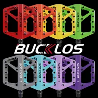 BUCKLOS Pedal de bicicleta antideslizante DU rodamiento pedales de bicicleta de carretera de montaña ultraligero Nylon MTB ciclismo Pedal plano accesorios de bicicleta