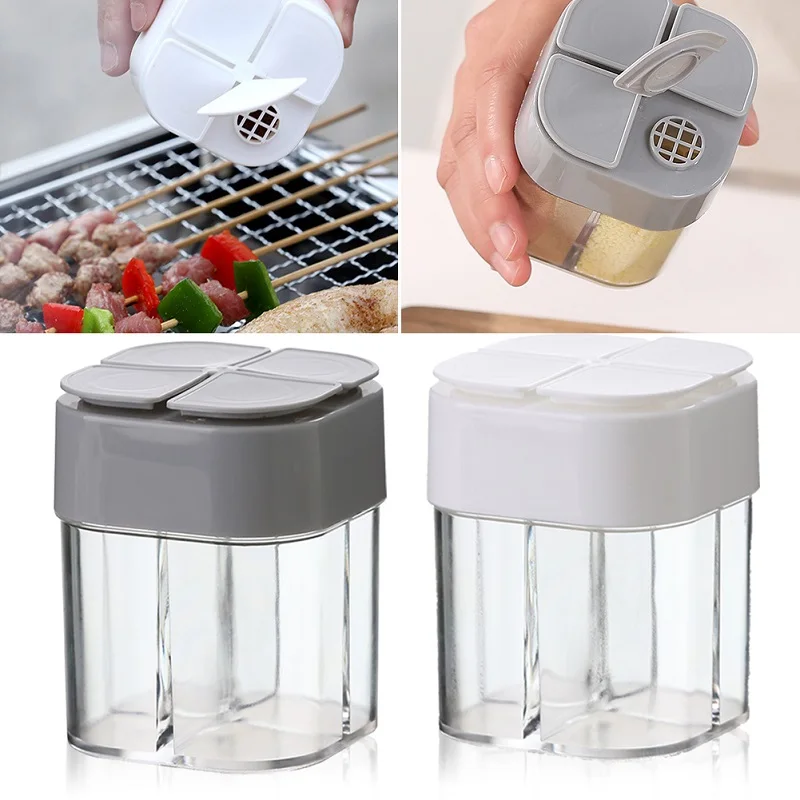 

2pcs BBQ Seasoning Jar Spice Organizer Bottle Outdoor Camping Seasoning Container Separate Form Kitchen Gadget Sets