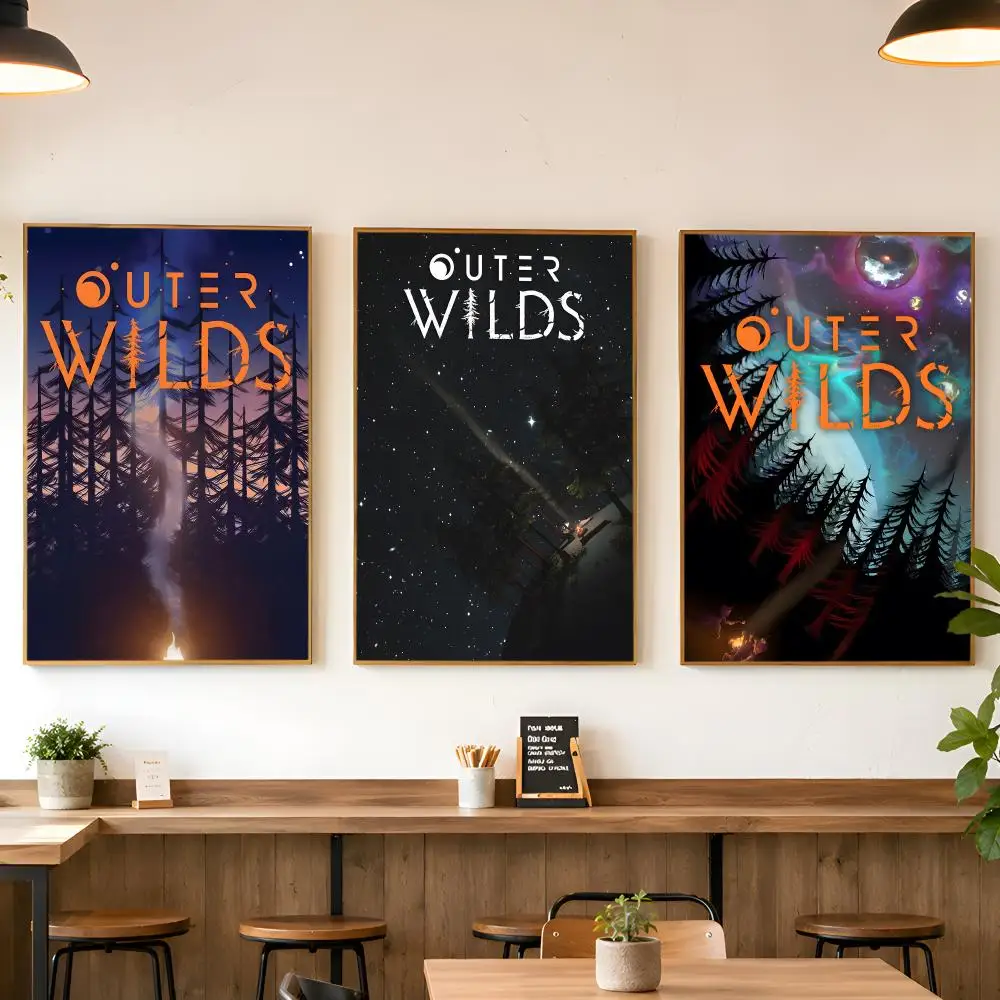 Game O-Outer Wilds Poster Matte Wall Peel And Stick Decor Bedroom Living Room Office Dorm Home