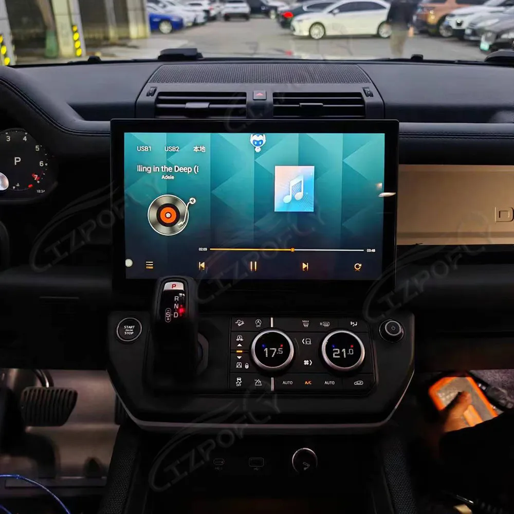 أندرويد 13 راديو السيارة لاند روفر ديفندر 2020-2024 13.3 "HD شاشة CarPlay سيارة لتحديد المواقع والملاحة مشغل وسائط متعددة رئيس وحدة #3