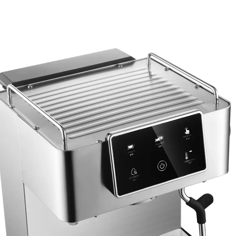 آلة شديدة التحمل مصنوعة من الفولاذ المقاوم للصدأ ونظام تسخين مزدوج ماكينة قهوة اسبريسو محلية الصنع #4