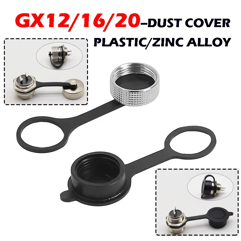 

10Pcs GX12 GX16 GX20 Aviation Connector Plug Cover Waterproof cover Dust Metal/Rubber Cap Circular Connector Protective Sleeve