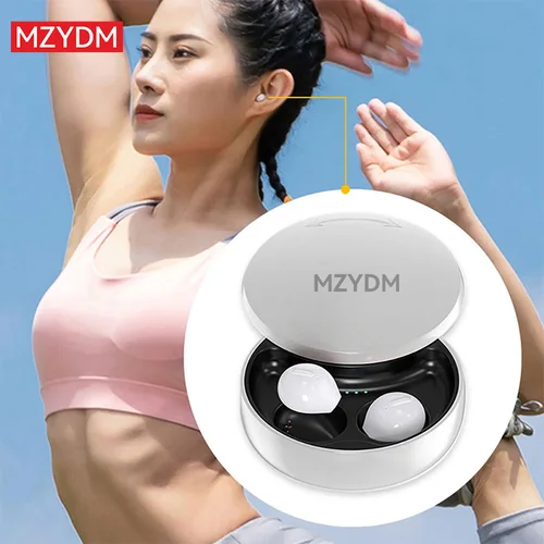 Imagen 2 del producto MZYDM Mini auriculares TWS inalámbricos Bluetooth para dormir ocultos en la oreja auriculares X21S invisibles deportivos impermeables micrófono incorporado