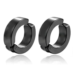1 Pc Ear Clip Non Piercing Earrings Fake Earrings for Men Circle Round Earring Fashion Punk Rock Style Jewelry Gift