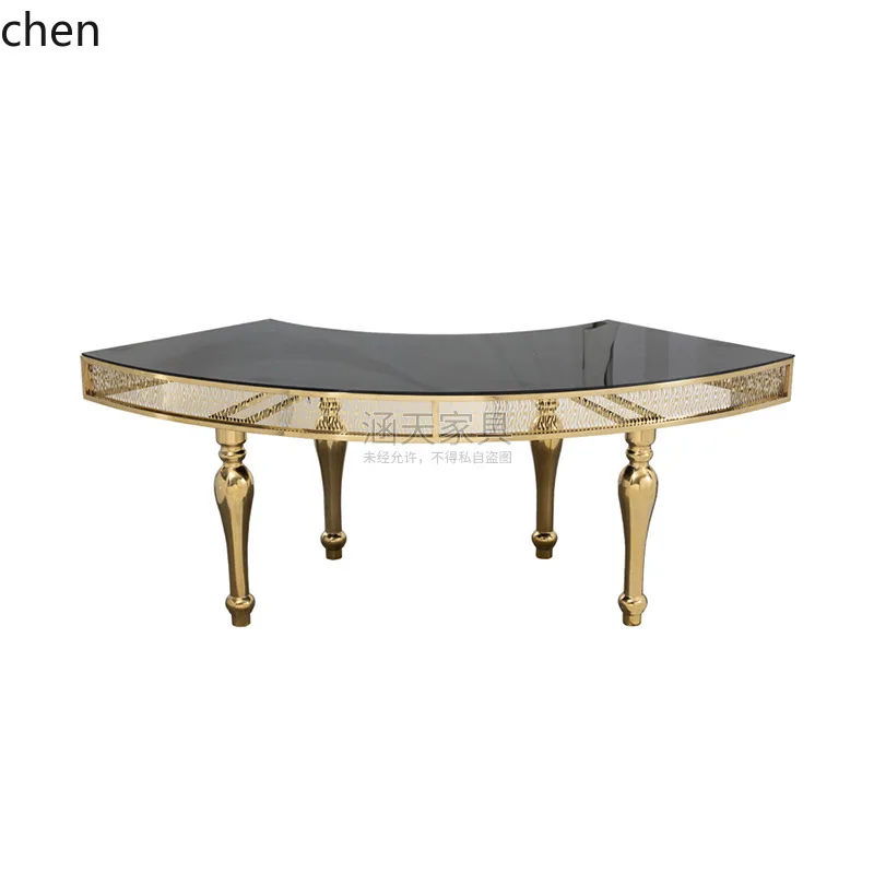 

HXL Wedding Hotel Fan-Shaped Dining Table, Fan-Shaped Can Form a 340CM