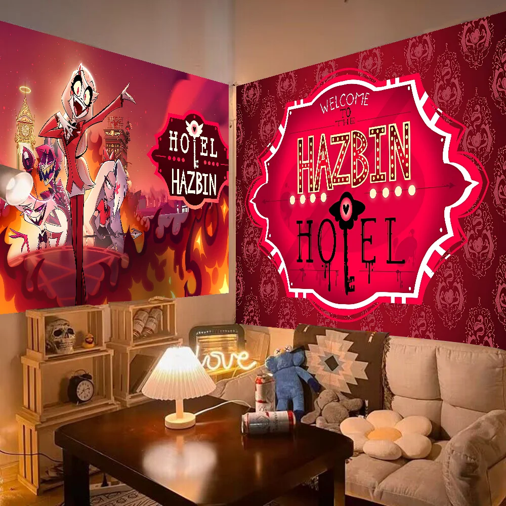 

Anime H-HazbinS H-Hotel 2025 Photography Background Kids Birthday Cake Smash Portrait Decor Backdrop Photo Studio