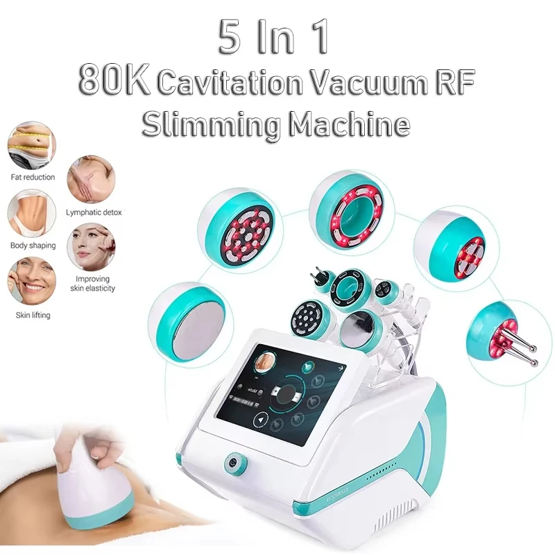 80K Five-in-one Fat Blasting Instrument Radio Frequency Negative Pressure Lifting And Shaping Fat Slimming Beauty Equipment