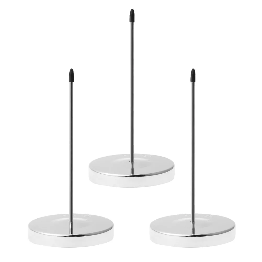 3Pcs Stainless Steel Receipt Spindle Sturdy Desk Receipt Holder Office Bill Memo Organizer Check Straight Rod Stable Paper Spike