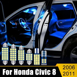Luces LED de lectura para cÚpula de coche, accesorios de bombillas para Honda Civic 8 FK FD 2006 2007 2008 2009 2010 2011 4 uds., 12V