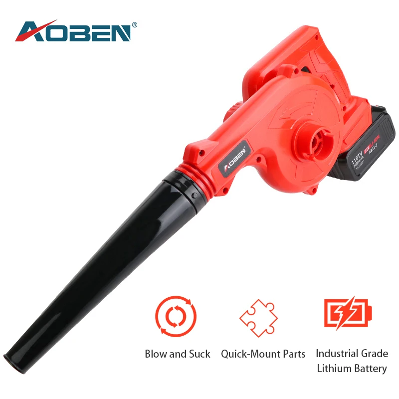 AOBEN 21V Cordless Electric Air Blower Blowing and Vacuum Dual Use Wireless Blower Computer Dust Collector Car Vacuum Cleaner