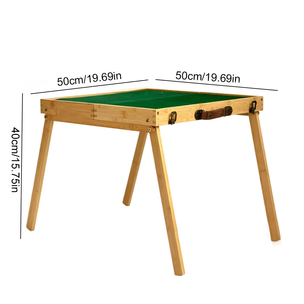 Table de madispujong portable avec tuiles chinoises, kits de jeu pour extérieur, camping, dortoir, voyage