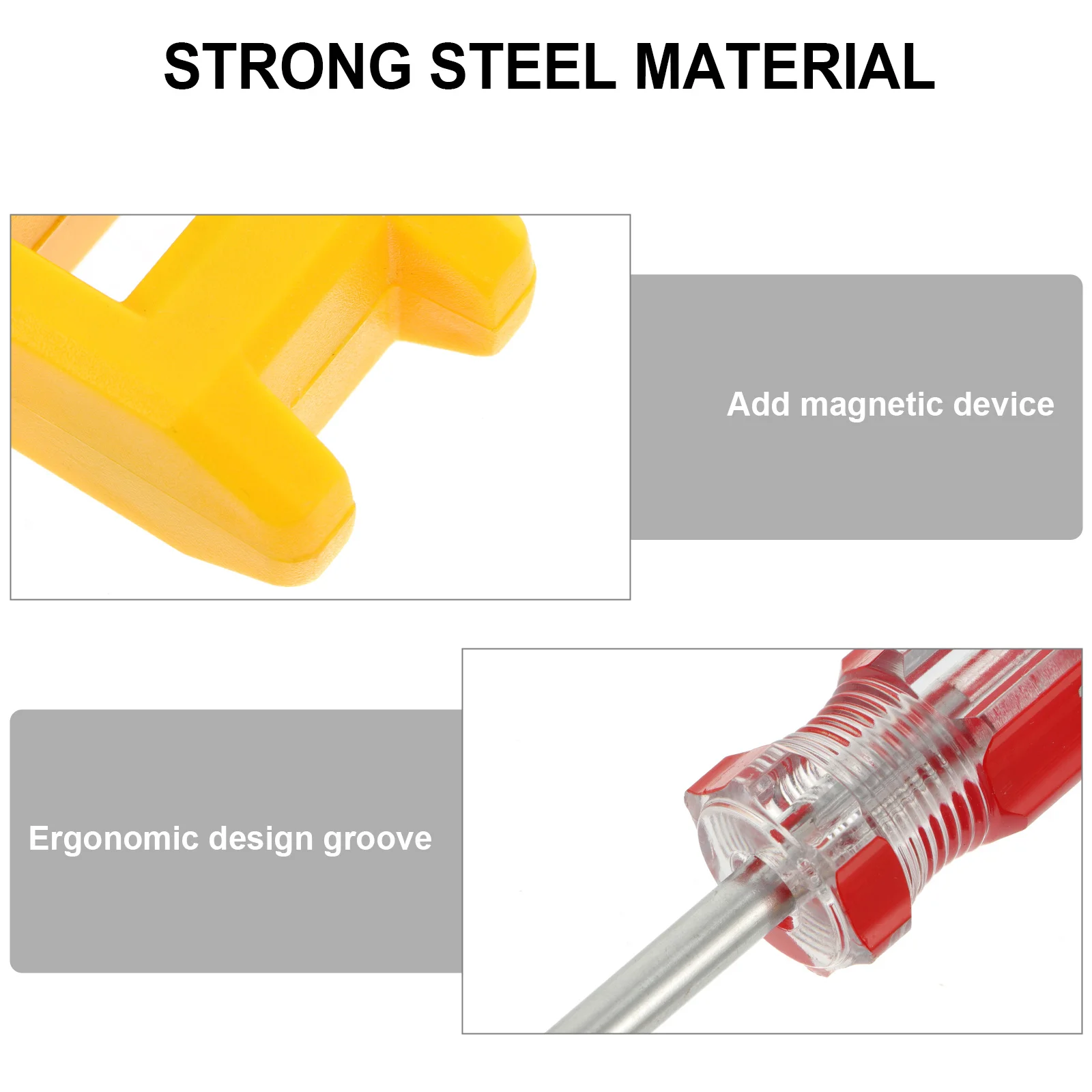 

4Pcs Y Tip Screwdriver Kit Magnetic Point Strengthened Wear Resistant Hand Tool for Electrician Repair Household Use