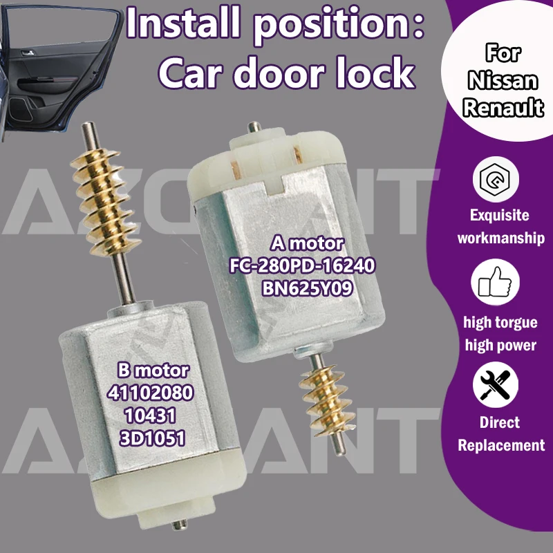 

41102080/FC-280PD-16240 BN625Y09 Car Lock System Door Motor 12V Actuator For Nissan Primastar/Renault Trafic II MK2 2001-2014