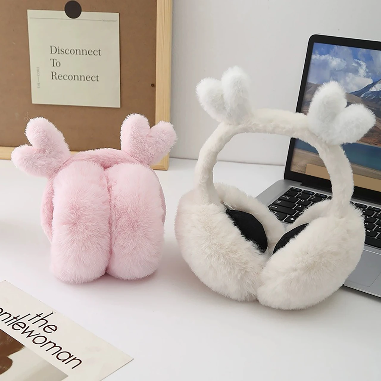 Winter Warm Earmuffs for Women Girl Ear Protection Plush Ear Covers Children Foldable Outdoor Ski Thicken Anti-freeze War Muffs