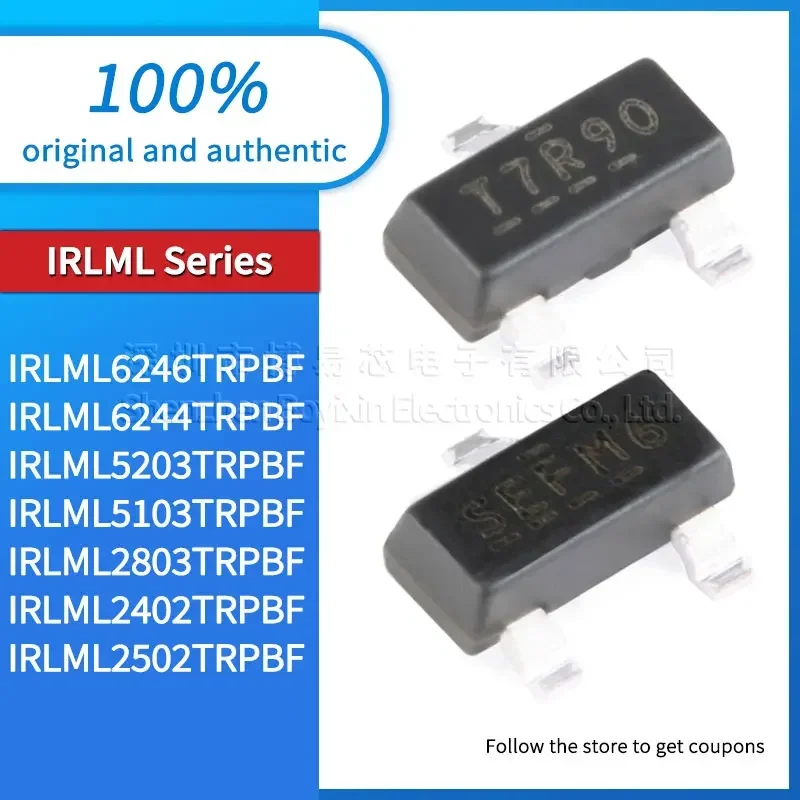 Original genuine IRLML2502TRPBF IRLML2402TRPBF IRLML2803TRPBF IRLML5103TRPBF IRLML5203TRPBF IRLML6244TRPBF IRLML6246TRPBF