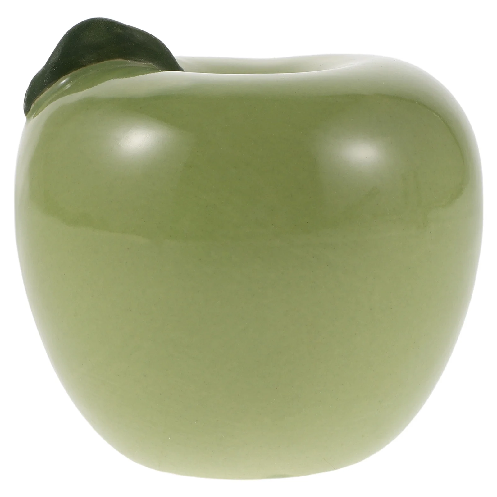 

Mini Hydroponic Plant Pot Apple Shaped Vase Glazed Ceramic Creative Decorative Bud Vase for Flowers and Succulents Tabletop