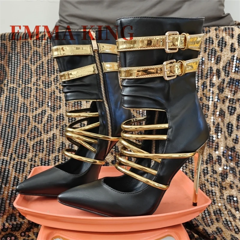 اللون منعت مضخات مثير ضئيلة عالية الكعب امرأة مشبك الصنادل مثير الفاخرة النساء الكاحل حزام أحذية أنيقة 11.5 سنتيمتر