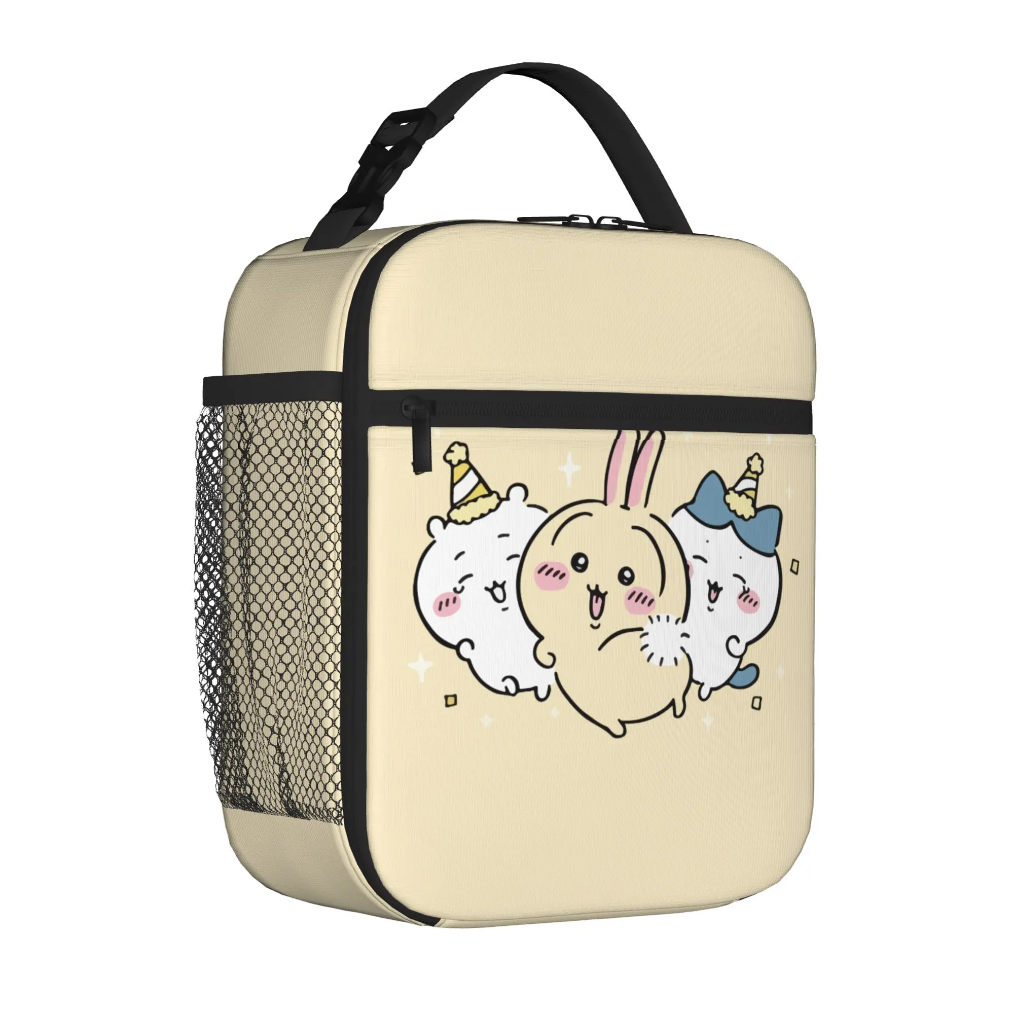 Chiikawas Hachiware Usagi Thermal Insulated Lunch Bag for Work  Portable Food Bag Thermal Cooler Lunch Box