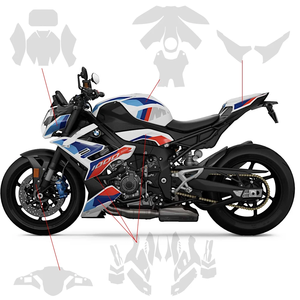 Motorcycle TPU Complete Protective Film For BMW M1000R M 1000 R Paint Fairing Protection Kits Anti-Scratch Set Body Accessories