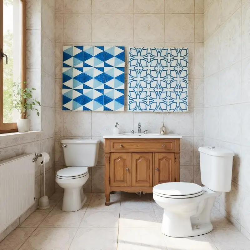 1 قطعة 1:12 أرضية خشبية مصغرة لبيت الدمى، مثالية لتزيين الحمام/غرفة المعيشة في بيوت الدمى #6