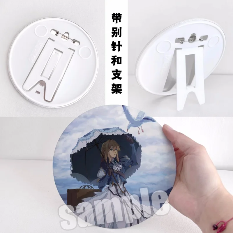 Anime Violet Evergarden Big 16cm Badge Stand Figure Brooch Pins Bag Decorarion Cosplay Gift 7068