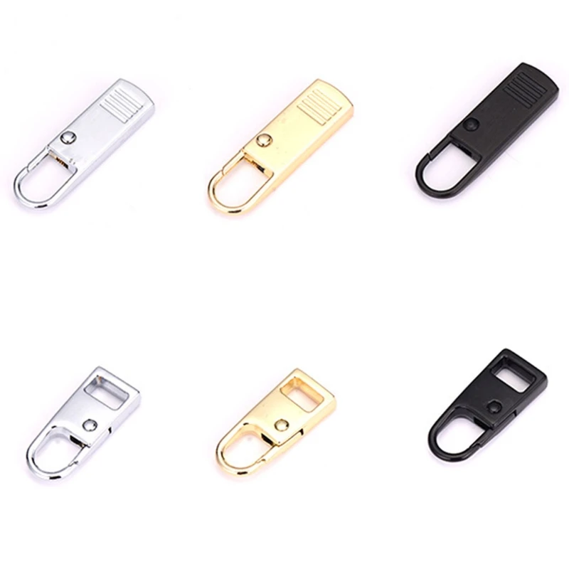 

Y166 Zipper Pull Tab Replacement Metal Zippers Extension Handle Fixer for Luggage Backpack Suitcase