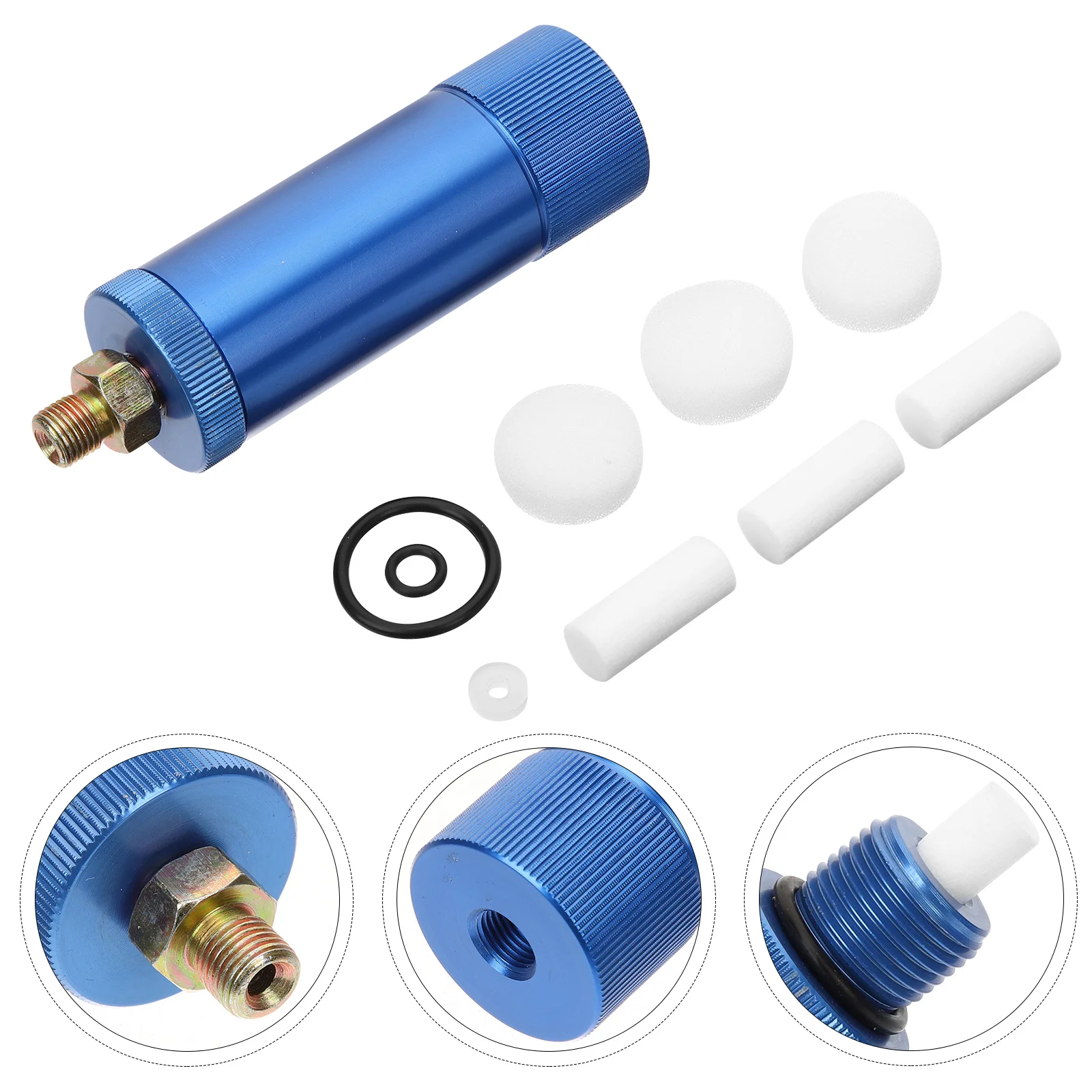 

High Pressure Oil Water Separator for Air Compressor Durable Aluminum Alloy Quick Connect Easy Assembly Smooth Operation Long