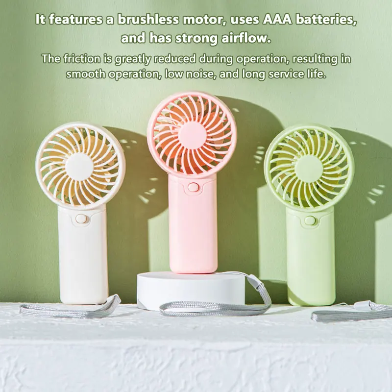Portable Fan Convenient Creative Small Fan Pocket Hand-held Fan Lightweight Battery Handheld Mini Fan Air Coolers