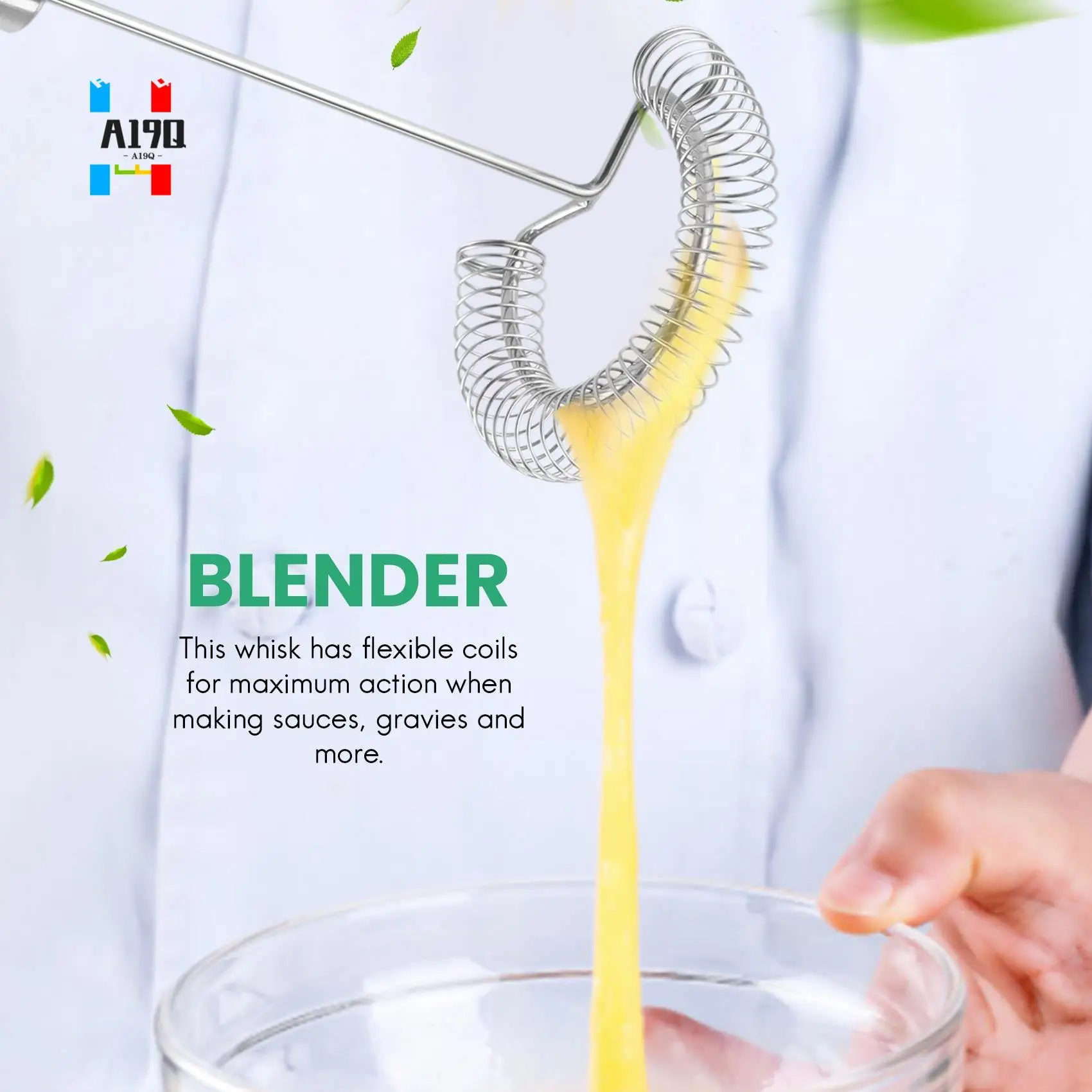 

A19Q-Sauce Master Whisk Ручной венчик для яиц из нержавеющей стали