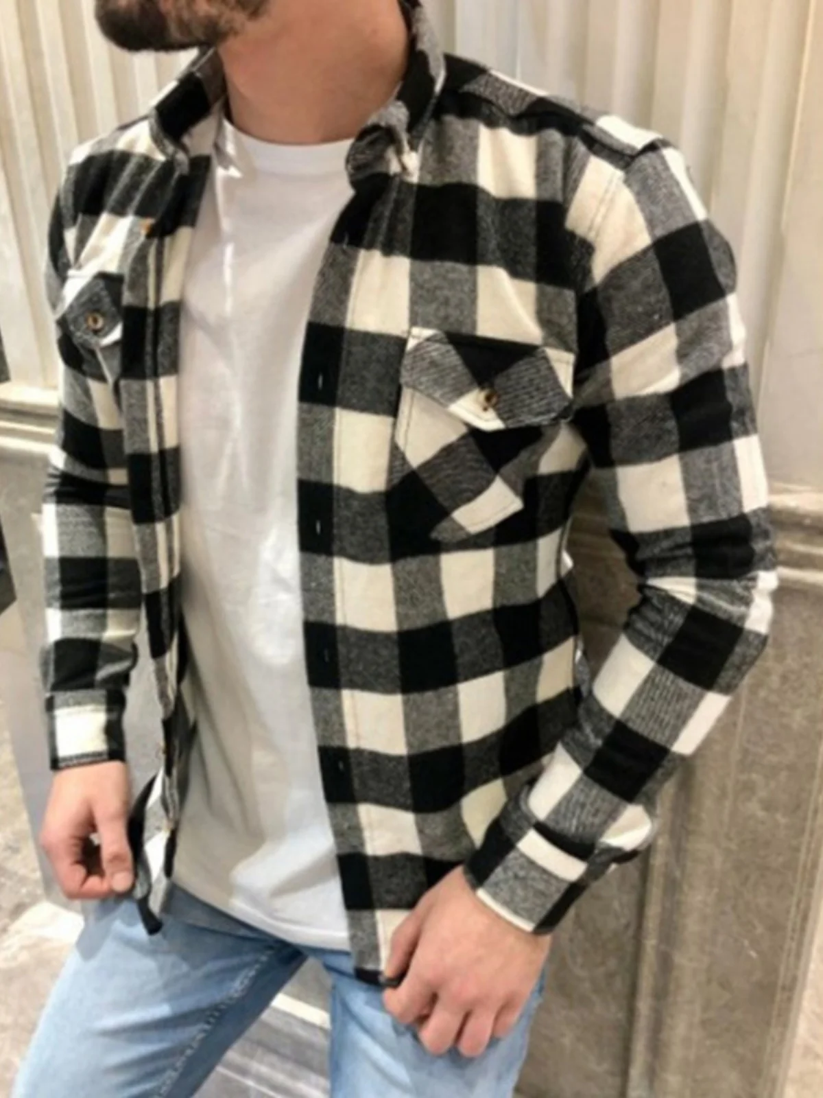 

Casual Long Sve Lapel ket Мужская irt Stand Fit Moisture ng Дышащая версия Stand Edition Молодежное царство Sle