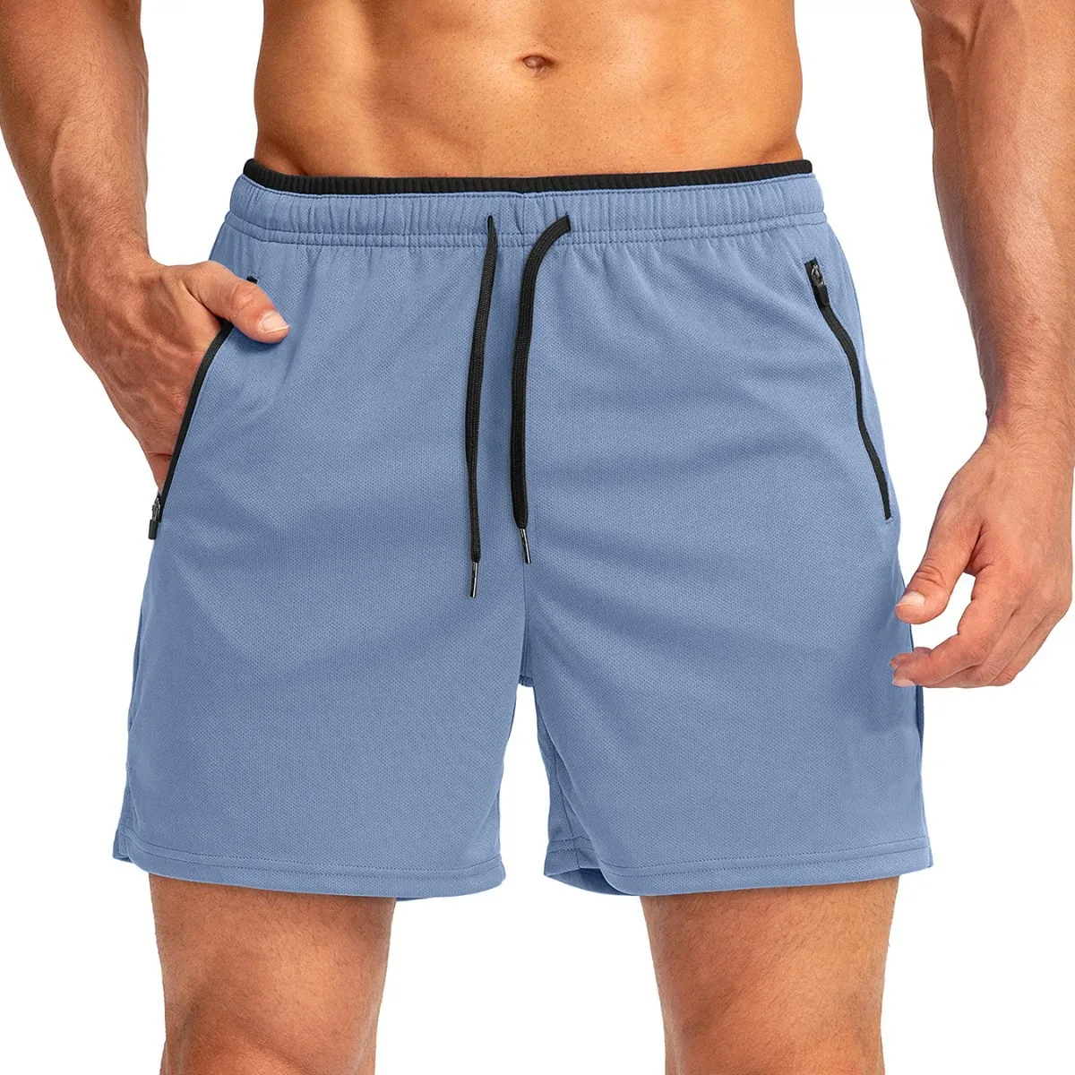 2026 Mens Mesh Athletic Shorts Lightweight Elastic Drawstring Fitness Jogging Gym Running Workout Summer Breathable Sport Shorts