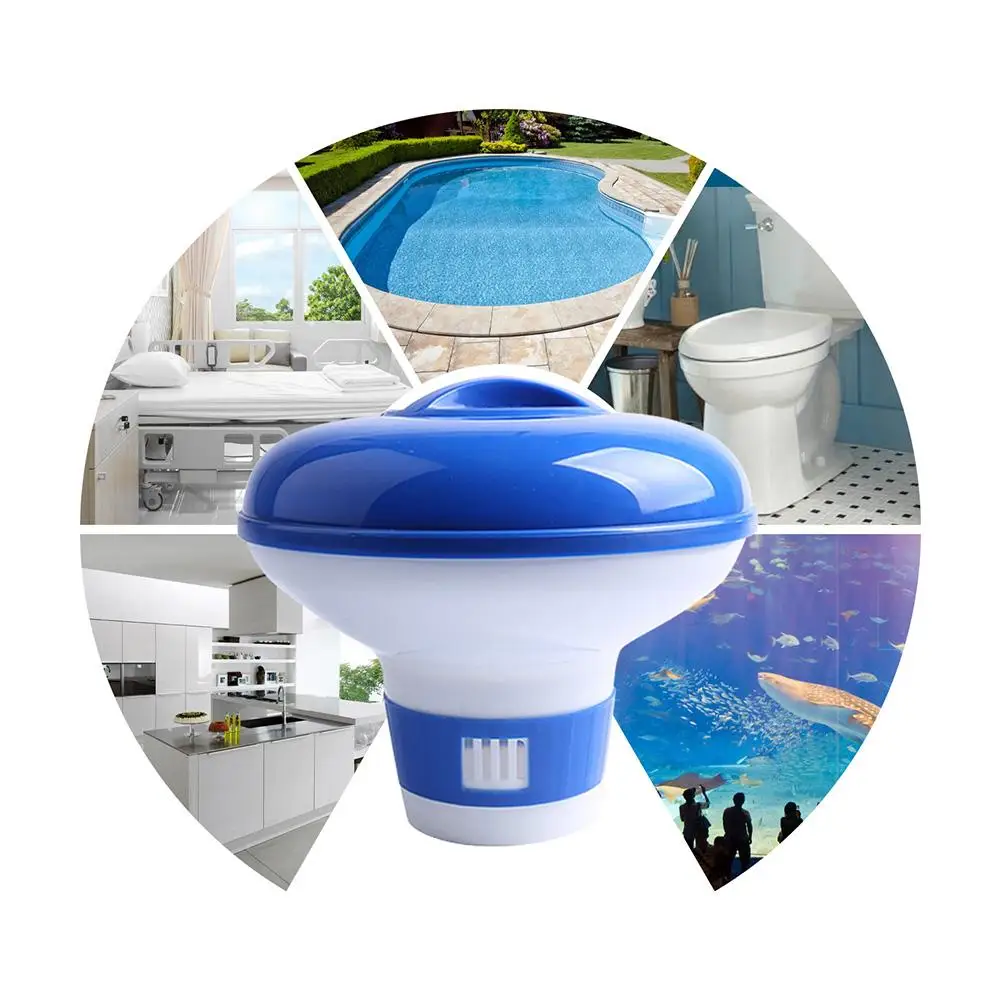 Swimming Pool Floating Chlorine Dispenser Water Disinfection Purifier Automatic Applicator Sterilizer Pool Cleaner