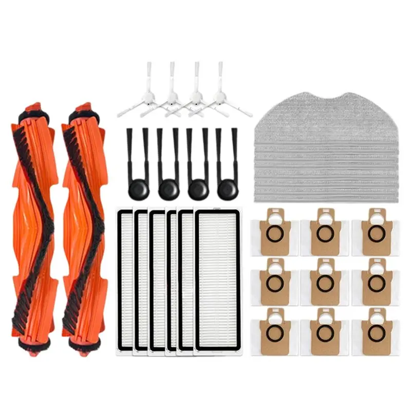 

【POPULAR】Accessories Kit For Xiaomi Robot Vacuum H40 / OV51 Main Side Brush Mop Cloth HEPA Filter Dust Bag Replacement Parts