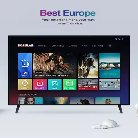 Stable 2025 A68R Android 12 IPTV Wifi6 1080P H.265 4K 60fps Smart TV 4k France Warehouse Global Delivery Spain Europe nethetland