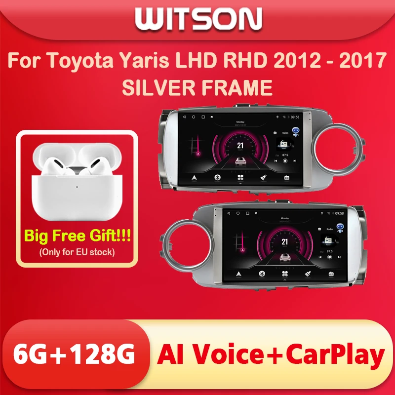 WITSON AI VOICE Android 11 Car Radio Multimedia For Toyota Yaris LHD RHD 2012 - 2017 Video stereo 2din Wireless CarPlay 4G Modem