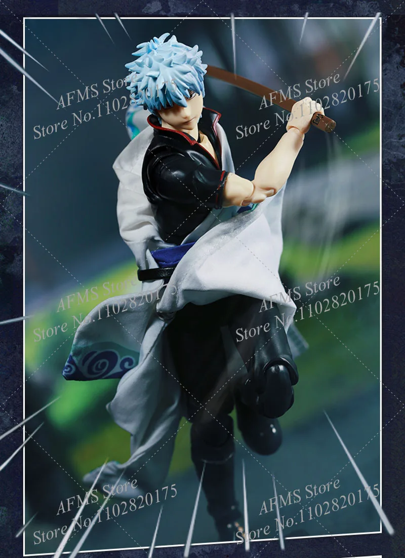 1/12 مقياس تحصيل الشكل أنيمي بوي الساموراي رداء كيمونو أبيض أزرق أنماط التمرير طباعة صالح 6 بوصة عمل الشكل الجندي #3