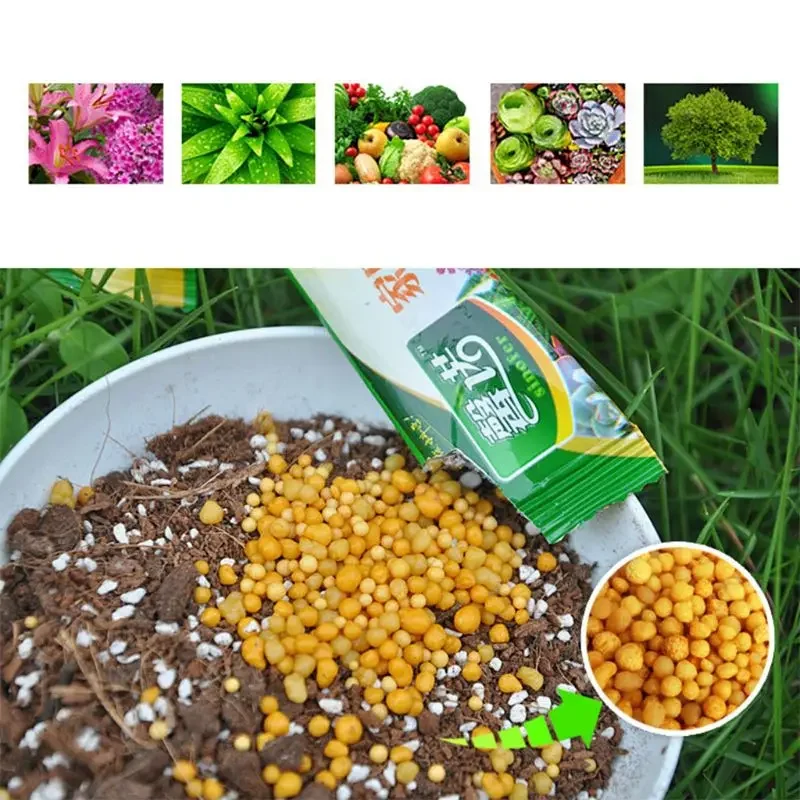 K5DC 10g Universal Granule Particle Plant Slow Release Fertilizer For Home Garden Potted Flower plant Vegetable Succulent