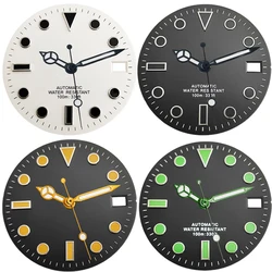 28.5mm NH35 NH36 Watch Dial With Watch Hands Sterile Black White Watch Faces Automatic Movement Accessories