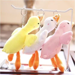 15Cm Leuke Grote Witte Gans Hanger Knuffel Pluche Knuffeldier Zak Pop Sleutelhanger Voor Meisjes Gift Wedding Party decor