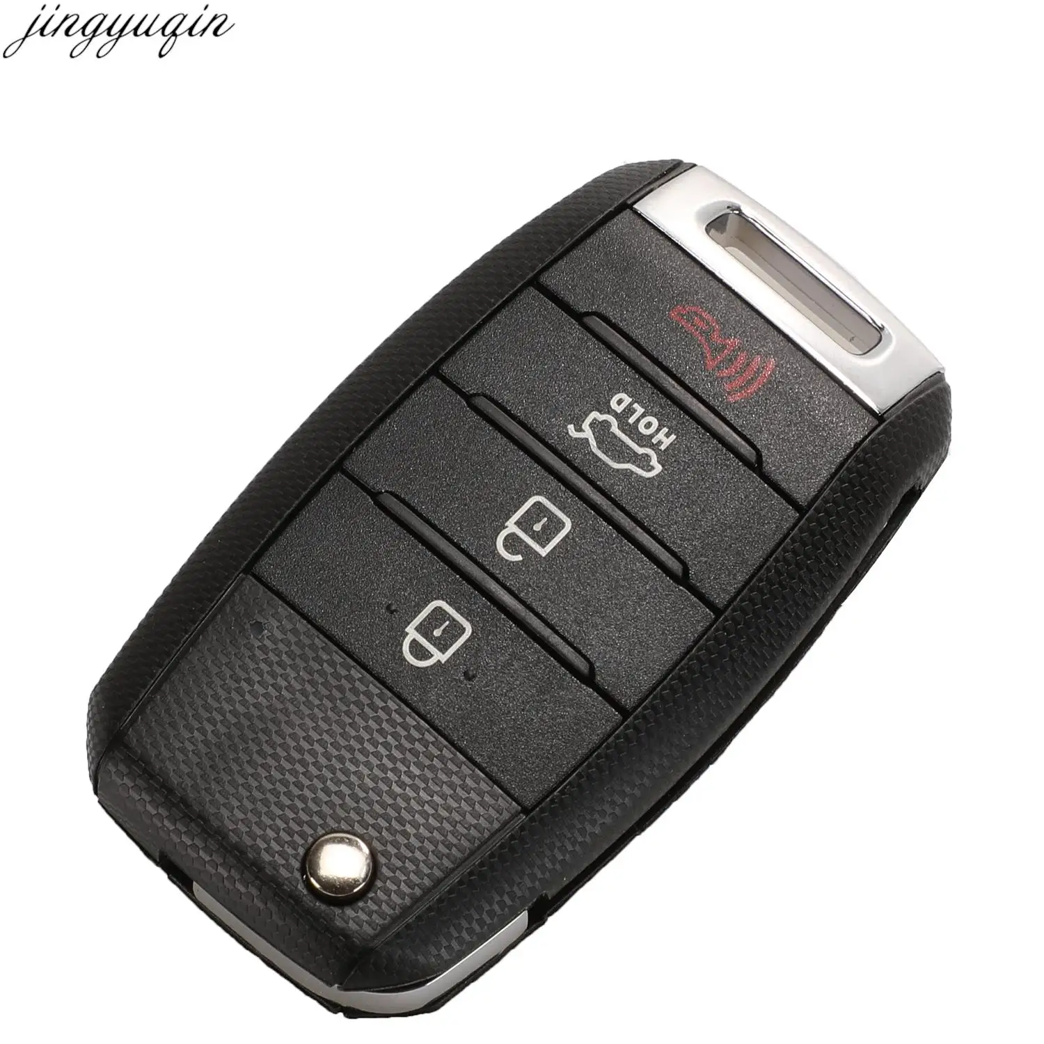 Jingyuqin Flip Remote Car Key Shell Fob For Kia Soul Cerato Forte K2 K3 K5 Rio III Sorento Carens Optima Sportage 2013-2019