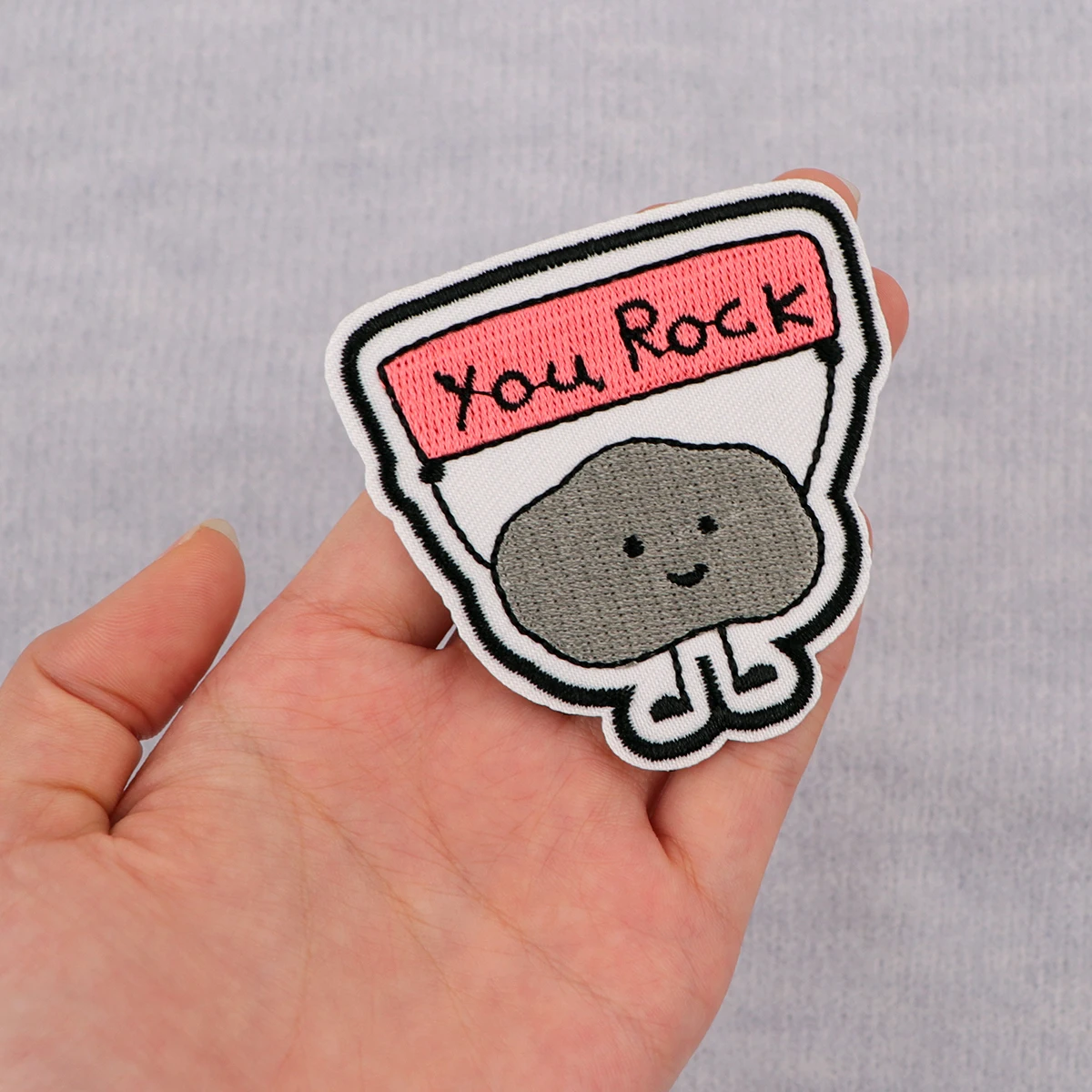 You Rock parches bordados para planchar, insignias de Patchwork, apliques de costura, insignias de chaqueta y mochila