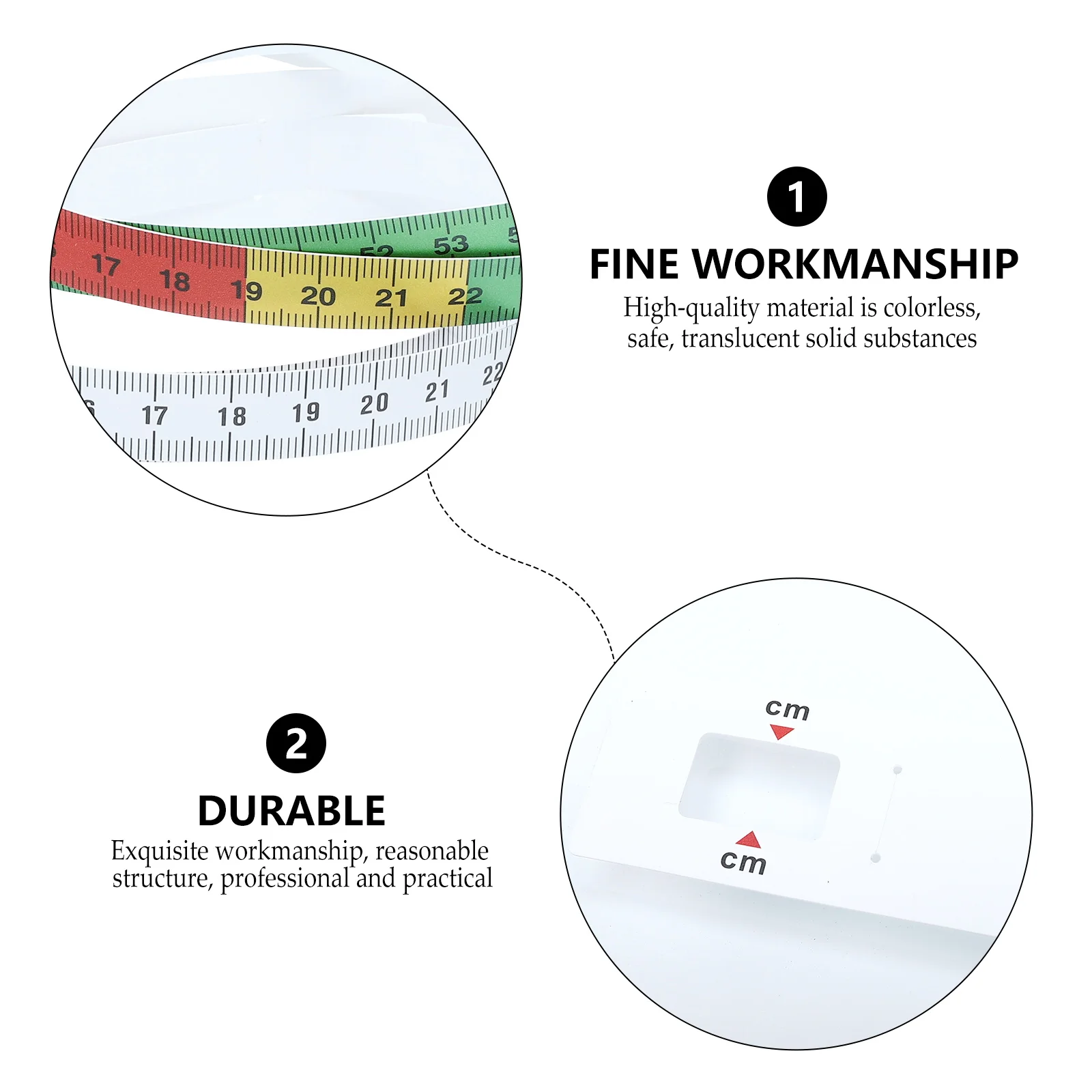 

2 pcs Head Elastic Baby PP Body Measuring Tape Plastic Reusable Measuring Tape For Body Measurement Accurate Data Non-deformable