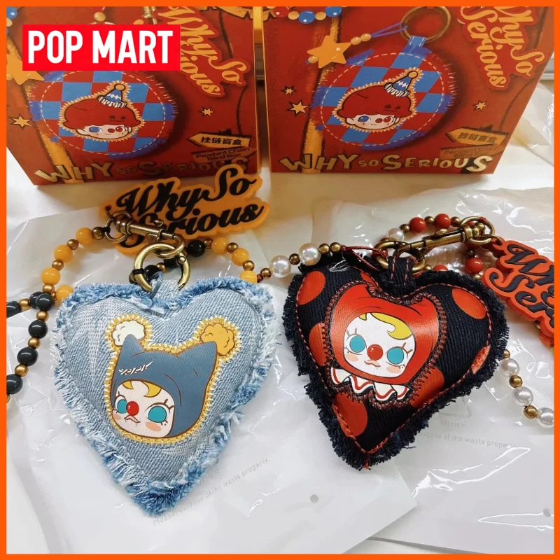 POPMART-caja ciega con cadena colgante de la serie Why So Serious, decoración de bolso, regalo de Halloween, caja misteriosa, juguetes de moda, decoración para teléfono